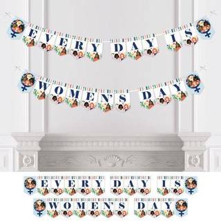 Big Dot of Happiness Women's Day - Feminist Party Bunting Banner - Party Decorations - Hvert Day Is Women's Day