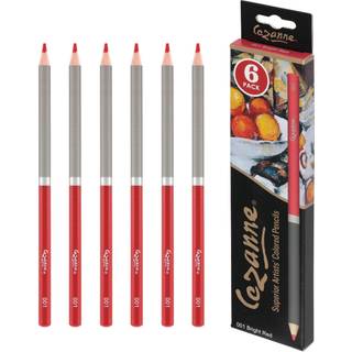 Kreativ Mark Cezanne Premium farvede blyanter Bright Red 6 Pack - Meget pigmenterede tegningsblyanter - farvel?gningsblyanter til tegning af blan