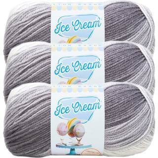 (3 pakke) Lion Brand Yarn Ice Cream Baby Yarn Cookies & Cream Baby