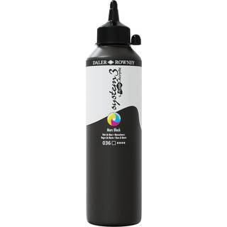 System 3 Fluid Acrylic - 500ml. Mars Black