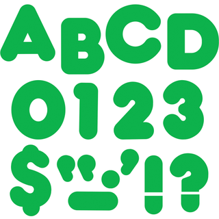 Trend Enterprises Inc. Green 4 """" afslappet store bogstaver