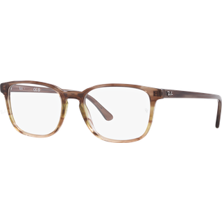 Ray-Ban RX5418 8255 54 Briller Mænd Brun - Transparent Green Brown Stripes - 54mm