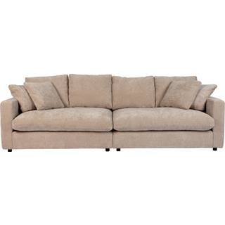 3-personers sofa Zuiver Sense stengrå stof 266x113x85 cm PU-skum slidstærk