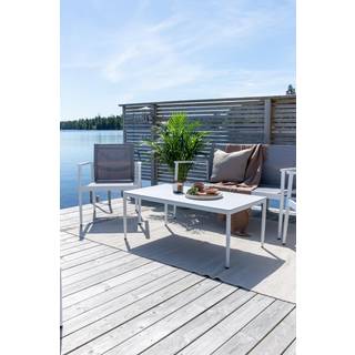 Break loungesæt med sofa 2 stole og bord hvid
