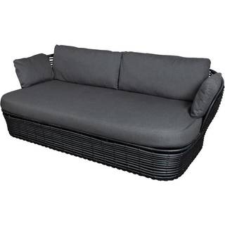 Cane-Line - Basket 2-pers. sofa Inkl. grey AirTouch hyndesæt - Graphite - Weave