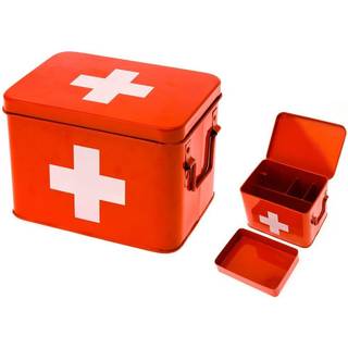 Medicinsk opbevaringsboks 15,5x16cm rød