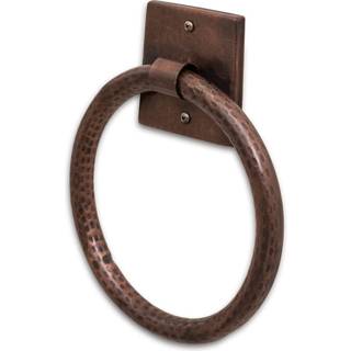 Monarch Abode 17089 Round H?ndkl?de Ring Holder Hamret badev?relse hardware 7 tommer rent kobber