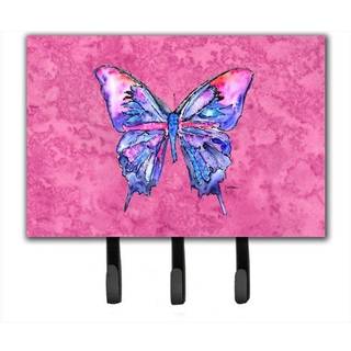 """" Caroline's Treasures 8859th68 Butterfly on Pink Leash eller Key Holder Large Multicolor """"