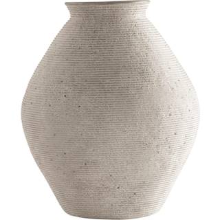 Signaturdesign af Ashley Hannela 12"""" Modern Distressed Polyresin Vase Antique Tan