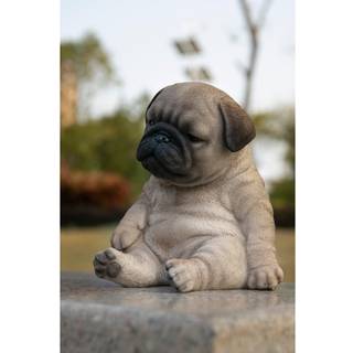 Hi-line gave Ltd. Sleepy Pug Puppy Statue Siddende