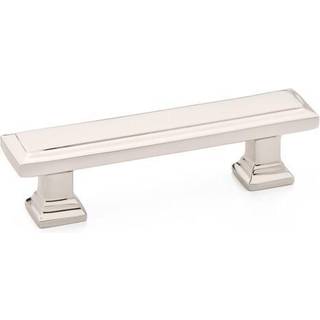 Emtek 86302US14 6 in. Geometrisk rektangulært skab Træk lyst nikkel