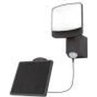 LUTEC SUNSHINE LED væglampe med solceller og sensor, H18,45 cm, 7W, IP54, mørk grå