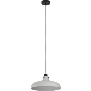 Matlock hængelampe, Ø 38 cm, grå/sort, stål