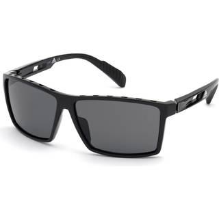 Adidas Sport Mand SP0010 01D Solbriller Plast Sort Røg Firkantet Polariseret