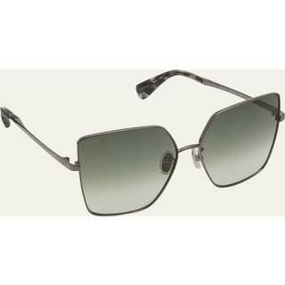 Max Mara Kvinde MM0052-H NATALIA 08P Solbriller Metal Grå Grøn Sommerfugl Normal Skygge