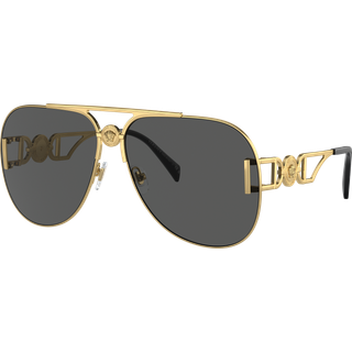 Versace Unisex VE2255 100287 Solbriller Metal Guld Grå Pilot Normal