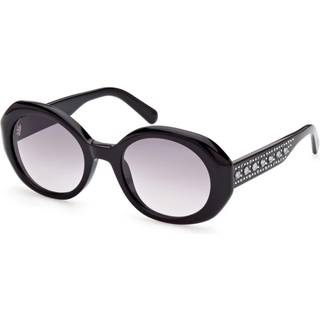 Swarovski Kvinde SK0371 01B Outlet solbriller Acetat Sort Grå Rund Normal Skygge