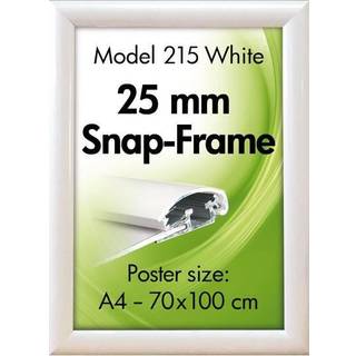 Alu Klapramme, hvid, 25 mm profil, A2