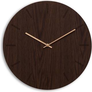 Hemverk vægur mørk egetræ og kobber - 38 cm