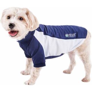 Pet Life Active 'Barko Pawlo' Pretchy Fitness og Yoga Dog T-shirt-Dog Polo med 4-vejs afslappet-stretch og hurtig t?r teknologi-Performance og re