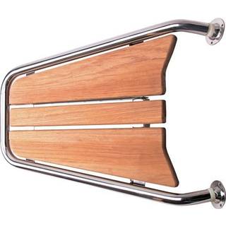 Bovspryd til motorbåd, teak &amp; rustfrit stål, 70 x 35 x 48 cm
