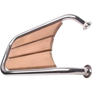 Bovspryd til motorbåd, teak &amp; rustfrit stål, 50 x 28 x 35 cm