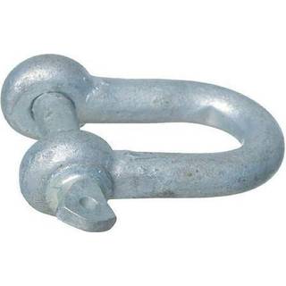 Lige sjækkel 1852-Marine, Ø6 mm, 28 mm, galvaniseret stål, med gevind vingeskrue