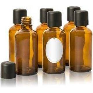 Primavera Aromaterapi Æteriske olier Sæt med tomme flasker 6 x 50 ml ravgule glasflasker 1 Stk. (89,00 kr / 1 stk.) - 1 Stk.