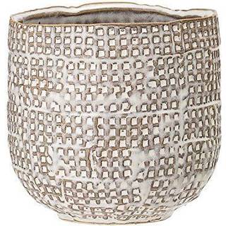 Bloomingville ulykkelig stent?jsplanter med pr?get v?vet design hvidt