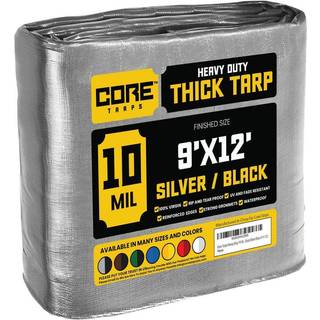 Kerne tarps Heavy Duty 10 Mil Tarp Cover Vandtæt UV -resistent Rip and Tear Proof Poly Tarpaulin med forstærkede kanter til tagcamping Patio Pool