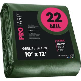 Protarp Extreme Heavy Duty 22 Mil Tarp Cover Vandt?t UV -resistent Rip and Tear Proof Poly Tarpaulin med forst?rkede kanter til tagcamping Patio