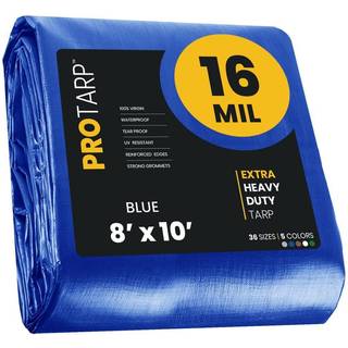 Protarp Ekstra tunge told 16 mil tarp cover vandt?t UV -resistent rip og t?re bevis poly tarpaulin med forst?rkede kanter til tagcamping g?rdhave