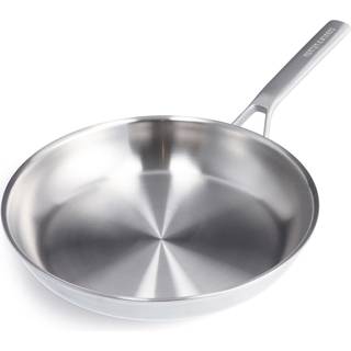 MERTEN & STORCK TRI-PLY Rustfrit stål 12 stegepande pande professionel madlavning multi klædt opvarmer jævnt drypfri hældning kanter brunende ind