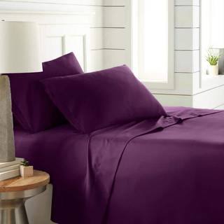 Southshore Fine Living Inc. Classic Soft and Comfortable 4-Piece Sheet Set Queen Purple Purple