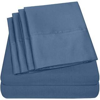 Bedst?rrelse Sengestraber - 4 Stykke 1500 Supreme Collection Fin b?rstet mikrofiber Deep Pocket Twin Sheet Set Bedding - 1 Ekstra pudebetr?k sage