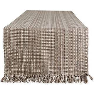 Mushroom Variegated Fringe Table Runner 13x72
