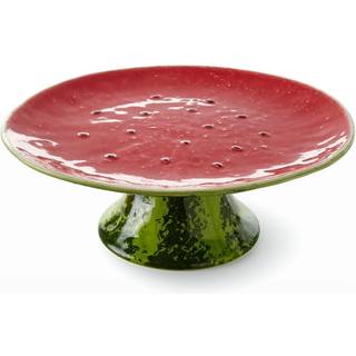 Bordallo Pinheiro Serving And Trays - 'Melancia' cake stand in multicolour earthenware
