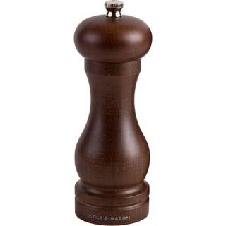 Cole & Mason Capstan Wood Pepper Grinder - Træfabrik inkluderer præcisionsmekanisme 6,5 tommer