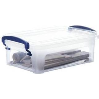 Superio mini klar plastopbevaringsbakke med låg ikke-giftig BPA gratis lugtfri arrangøropbevaringsboks Stabelbar plastik til hjemmet garage skole