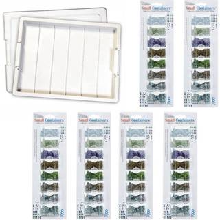 Bead opbevaringsl?sninger Plaststable arrang?rbakke bundt med l?g og 48 st?rrelse sm? containere til perler og h?ndv?rksforsyninger