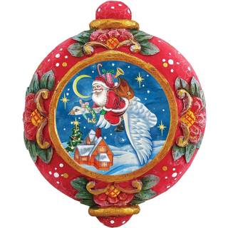 G. Debrekht Christmas Goose Scenic Ornament 3.5 """"