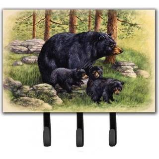 """" Caroline's Treasures Black Bears af Daphne Baxter Leash eller Key Holder BDBA0114TH68 Triple Multicolor """"