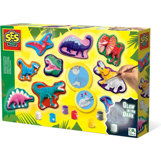 Støb & Mal - Dinosaurer, Glow-in-the-dark