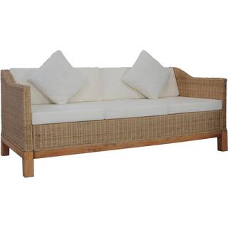 3-personers sofa med hynder naturlig rattan
