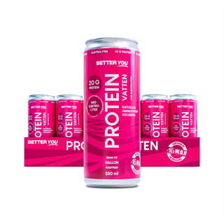 Better You Proteinvand m. Elektrolytter, Hindbær, 24-pak