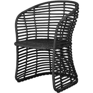 Cane-Line Basket havestol - Graphite stel med hyndesæt