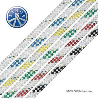 Tovværk Liros Herkules, High Tenacity-polyesterkerne, 32-flettet High Tenacity-polyesterkappe, hvid/blå, 25 meter x Ø12 mm
