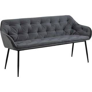 Brooke Sofabænk | Mørkegrå velour