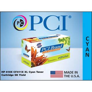 PCI Brand Miljøvenlig Reman HP 410X CF411X XL Cyan Toner Cartridge 5K PG YLD til HP Color LaserJet M377 LaserJet Pro M452 LaserJet Pro M477-serie