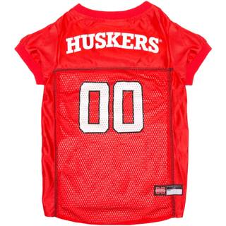 K?ledyrs f?rste NCAA College Nebraska Huskers Mesh Jersey for Dogs & Cats X-Large. Licenseret Big Dog Jersey med dit foretrukne fodbold/basketbal
